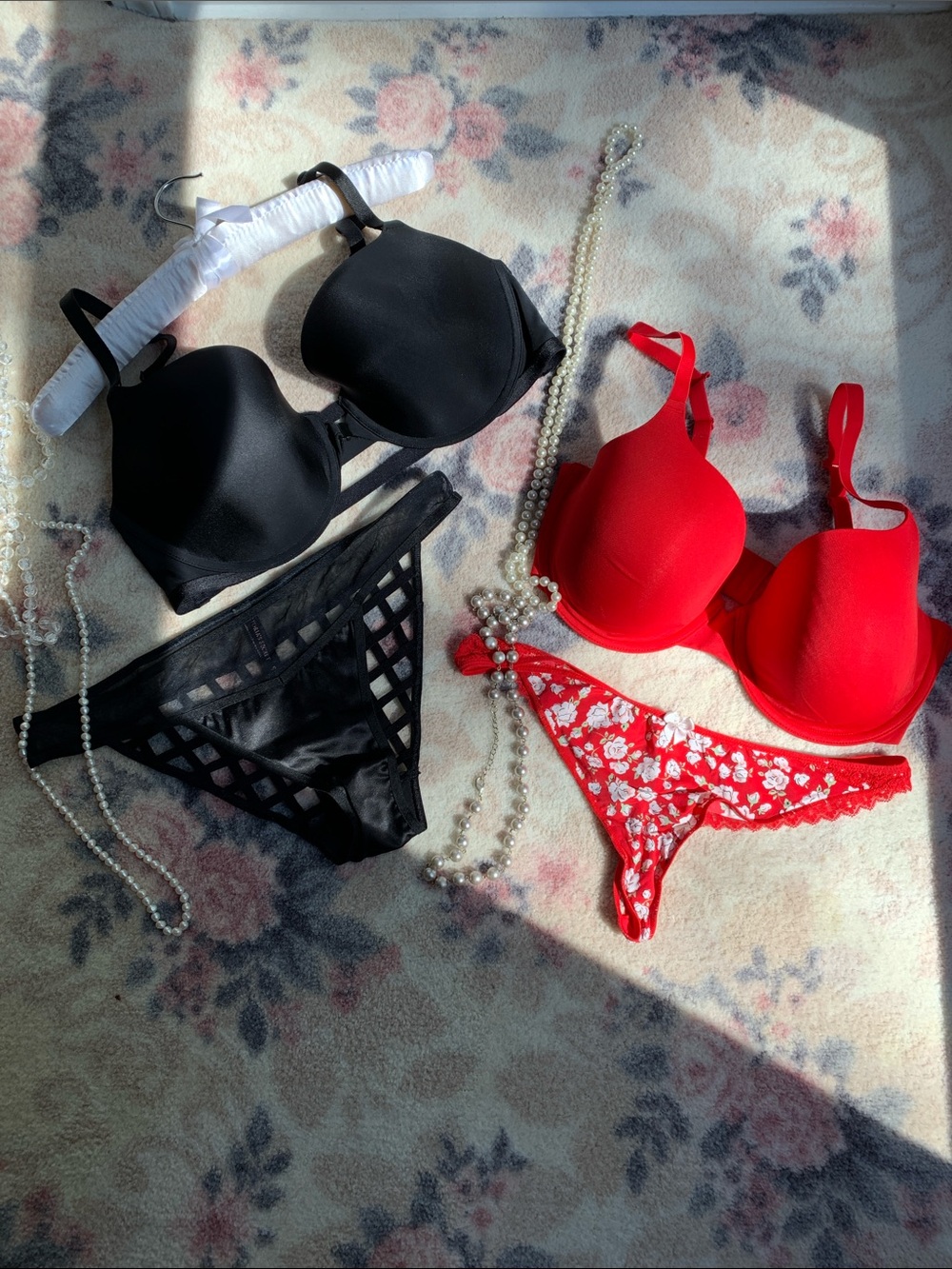 Victoria's Secret Black & Red Lingerie Sets